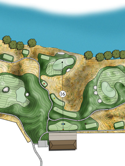 Design of hole 16 of the new Colorado TPC course to open in Berthoud in 2018