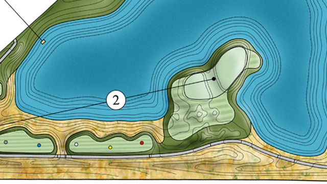 Design of hole 2 of the new Colorado TPC course to open in Berthoud in 2018