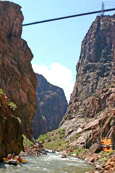 Rafting under the Royal Gorge Bridge