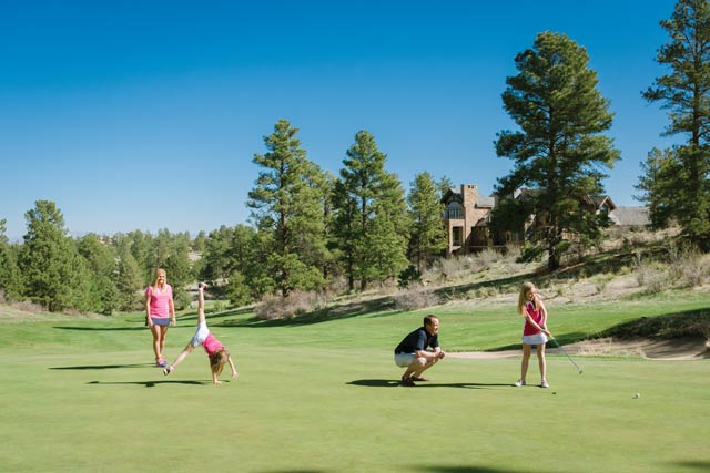 The Eckhardt family plays at Colorado Golf Club