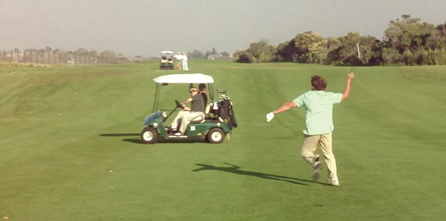 Sideways Golf Cart Scene
