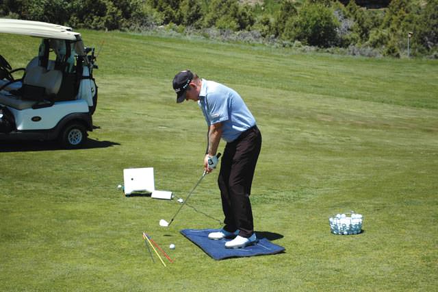Weight transfer on the backswing
