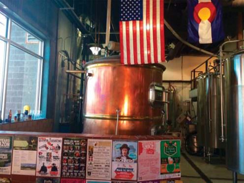 Brewing tanks at Zwei Brewing in Fort Collins