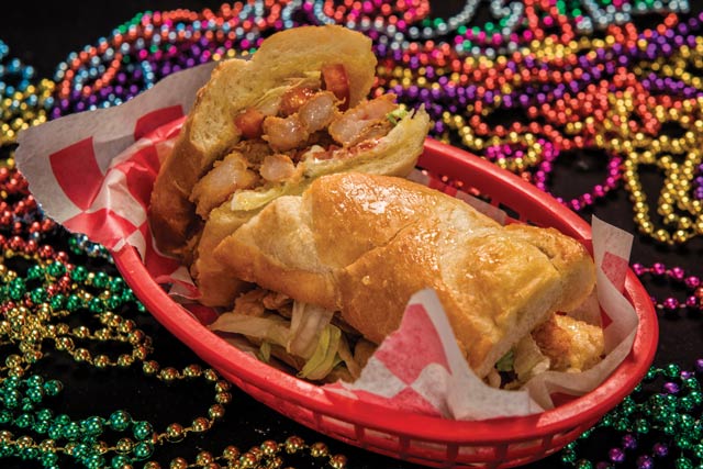 A Shrimp Po-Boy at The Lost Cajun in Frisco