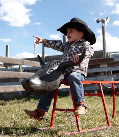 A child at the Snowmass Rodeo