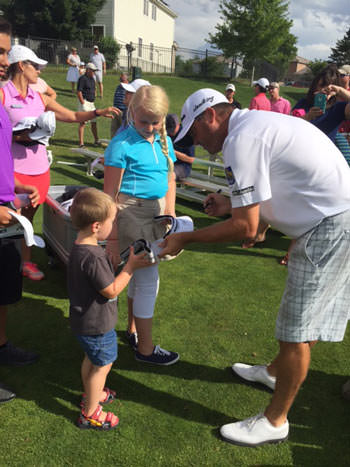 PGA TOUR player Ryan Palmer signs autographs