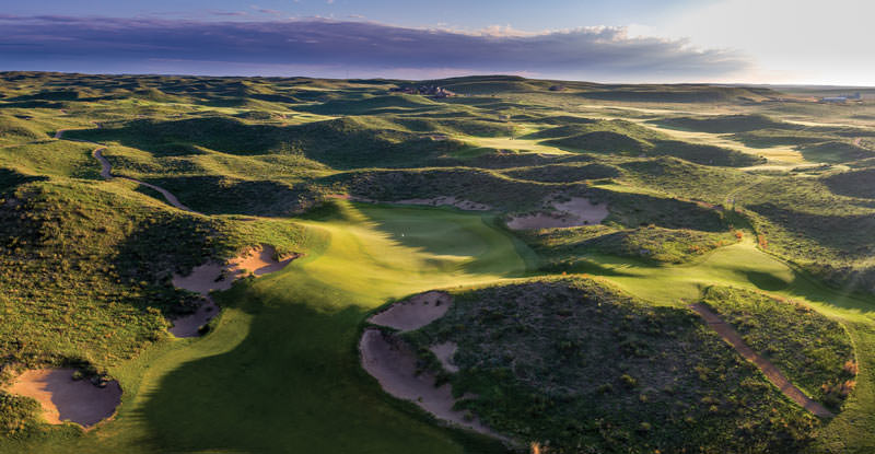 An aerial shot of the existing 18 at Ballyneal