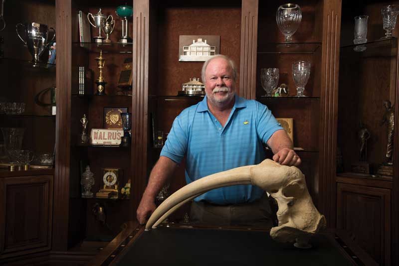 Craig Stadler with Walrus tusk