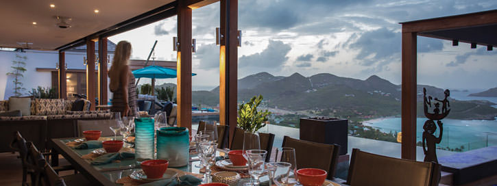 Vue de Rêves in St. Barts (above) perches at the top of Cuvée’s Caribbean properties. 