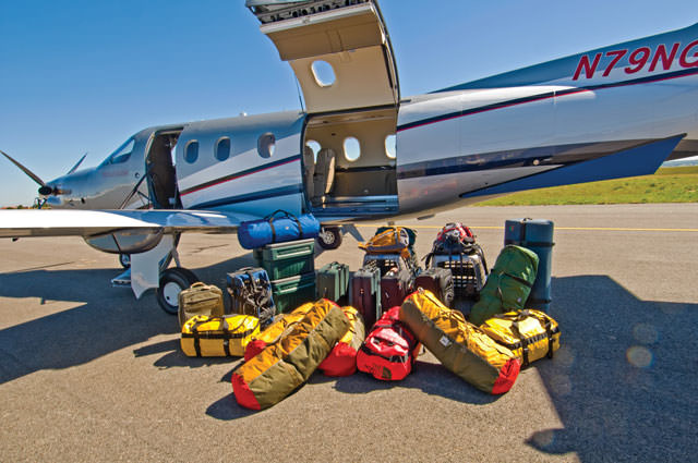 Luggage and private plane