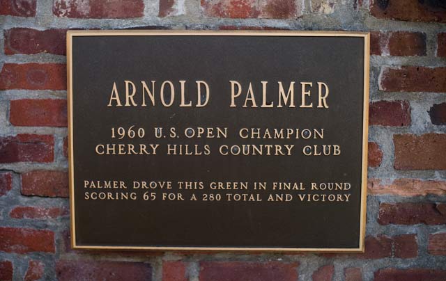 Cherry Hills plaque Arnold Palmer