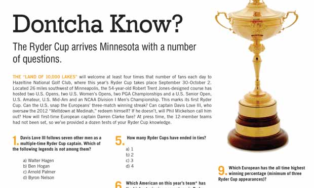 Ryder Cup Trivia