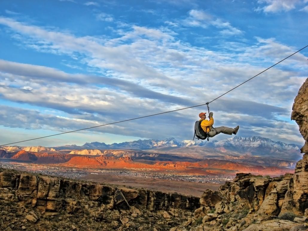 Outdoor zipline