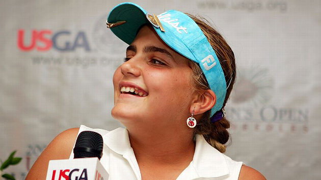 Thompson at age 12, when she competed in the 2007 U.S. Women's Open.