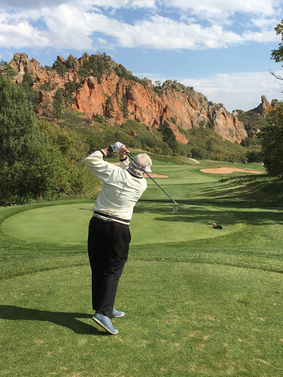 Teeing off at Perry Park Country Club