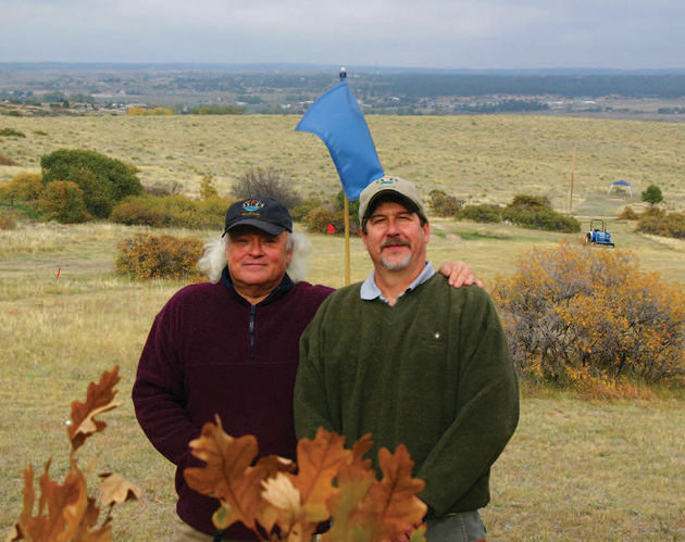 Bill Greer (left) and Brad Slabaugh at their "xericourse"