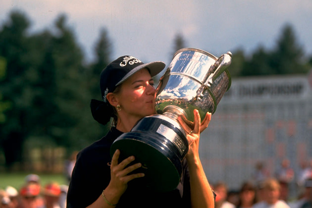 Annika Sorenstam wins her first LPGA major, the 1995 U.S. Women's Open, at The Broadmoor.