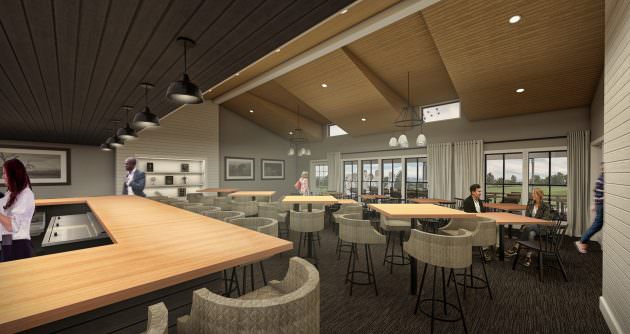 Rendering of Raccoon Creek's bar and restaurant area.