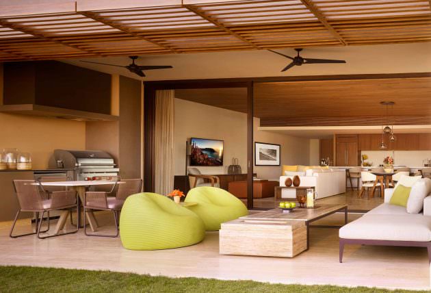 A porch at a Montage Los Cabos residence.
