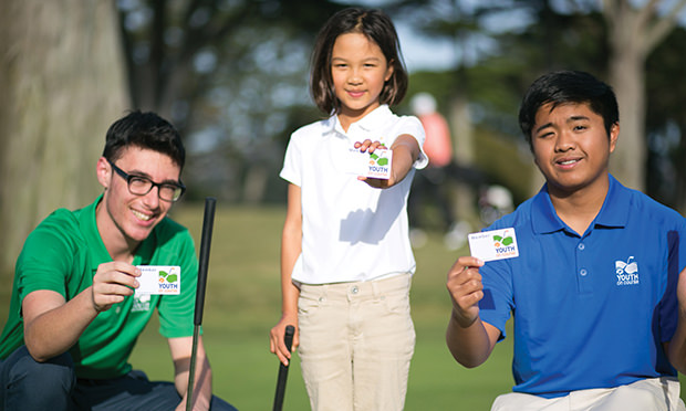 ACCESS PASS: Three of the many card-carrying Youth on Course beneficiaries