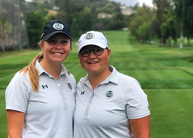 Katrina Prendergast (left) and Ellen Secor are in the Final Four of the Four-Ball.