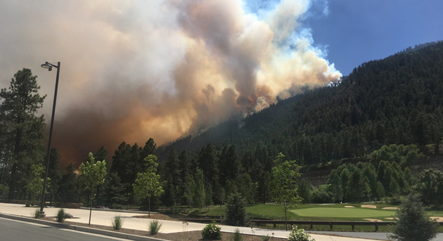 The 416 Fire came perilously close to Durango's Glacier Club.