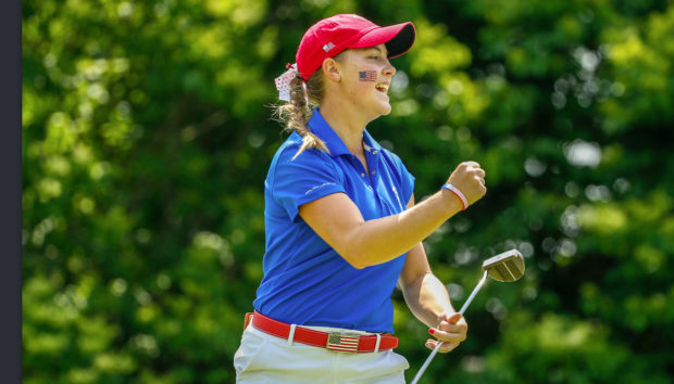 Jennifer Kupcho at the 2018 Curtis Cup 