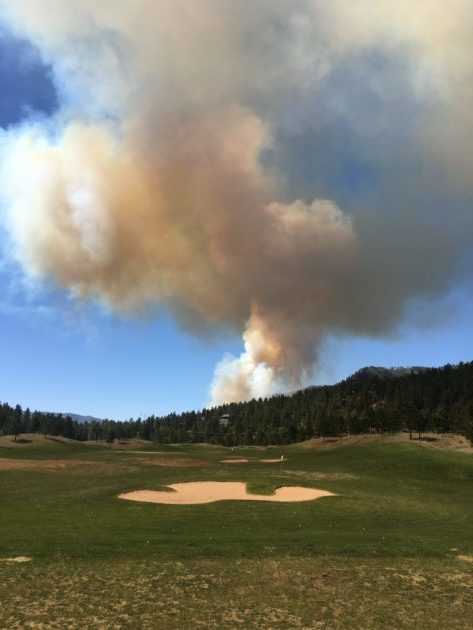 Glacier's practice range on Day One of the 416 fire. (photograph by Alex Fisher)