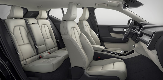 Interior of the Volvo XC40