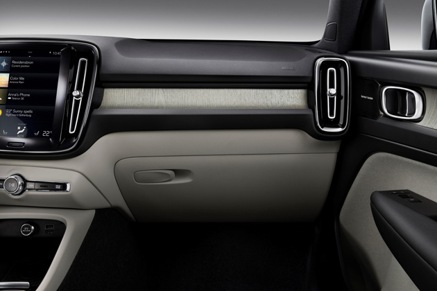 Dashboard of the Volvo XC40