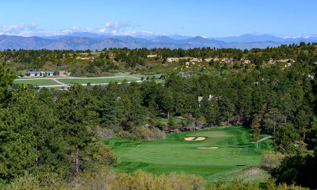 country club at castle pines hole view