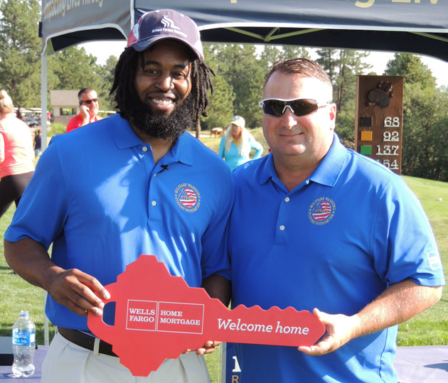 Darnell Harrison & David Dougherty, a volunteer for the Military Warriors Support Foundation. Both are U.S. Army-Ret.