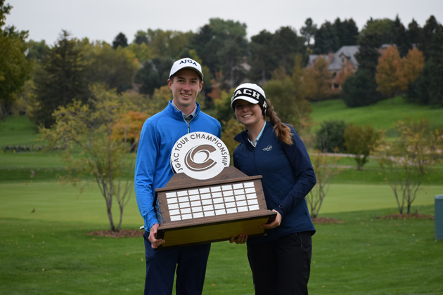 2018 JGAC Tour Championship winners Jackson Klutznick and Charlotte Hillary.