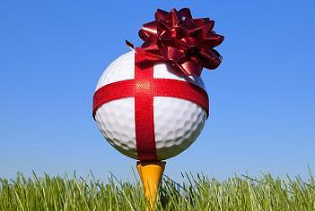Christmas golf ball