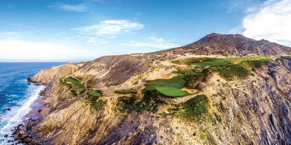 Overhead view of Quivira Golf Club along the Baja Peninsula