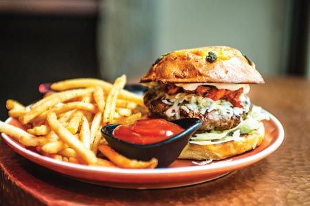 Chorizo shrimp burger - Otra Vez Cantina