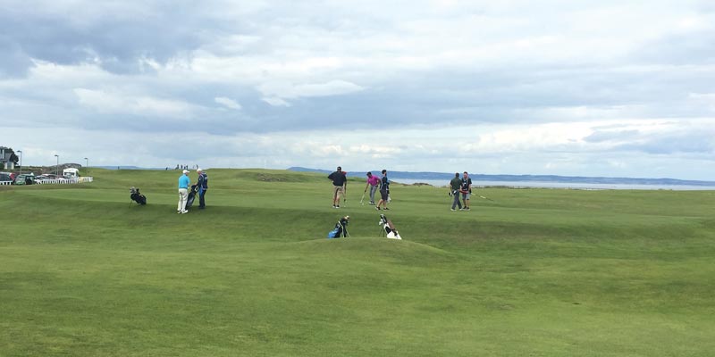 Walking at North Berwick Golf Club in Scotland