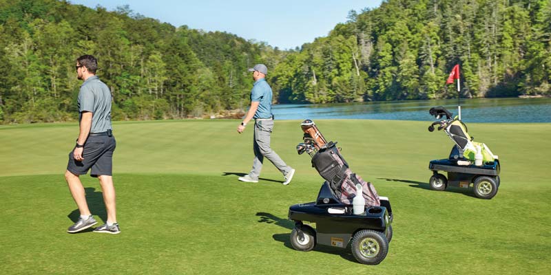 EASY CARRY: The Tempo Walk eliminates the shoulder and back strain of lugging a bag. (Photo: Club Car)