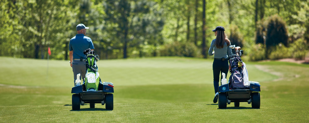 Walking the golf course