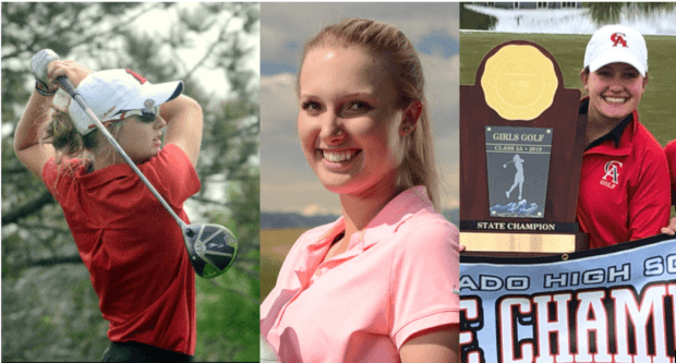 2019 High School Champions: Lauren Lehigh, Hailey Schalk, Caroline Jordaan