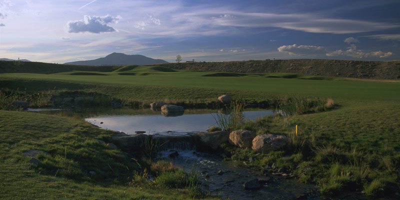 A creek flows through Homestead Golf Course