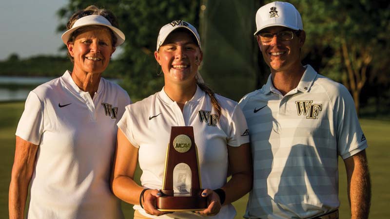 NCAA CHAMP: With coaches Dianne Dailey and Ryan Potter.