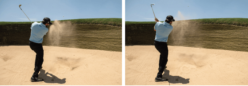 How to follow-through after hitting the ball out of the sand