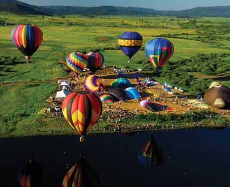 Hot air balloons in Steamboat Springs