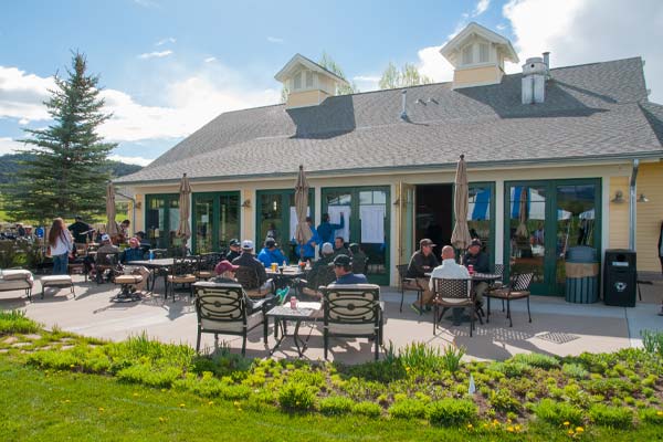 Patio and grill at the clubhouse