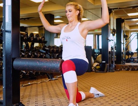 Rotation Over Knee exercise performed by Elizabeth Martin.