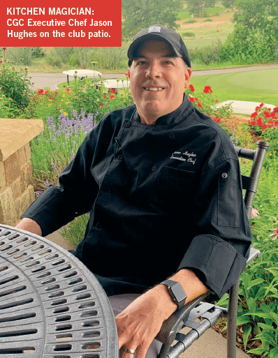 CGC Executive Chef Jason Hughes on the club patio.