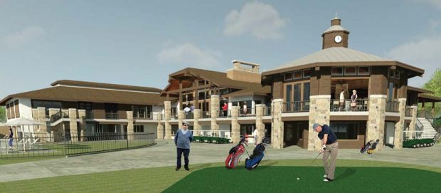 A CGI rendering suggests how the rear of the clubhouse will look next year.