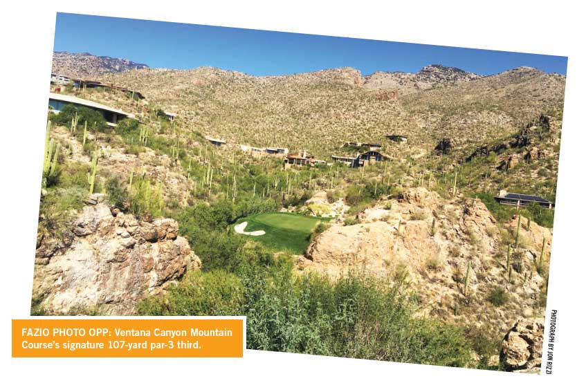 Ventana Canyon Mountain Course’s signature 107-yard par-3 third in Tucson, Arizona