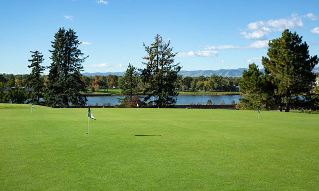 The practice Green at Willis Case Golf Course